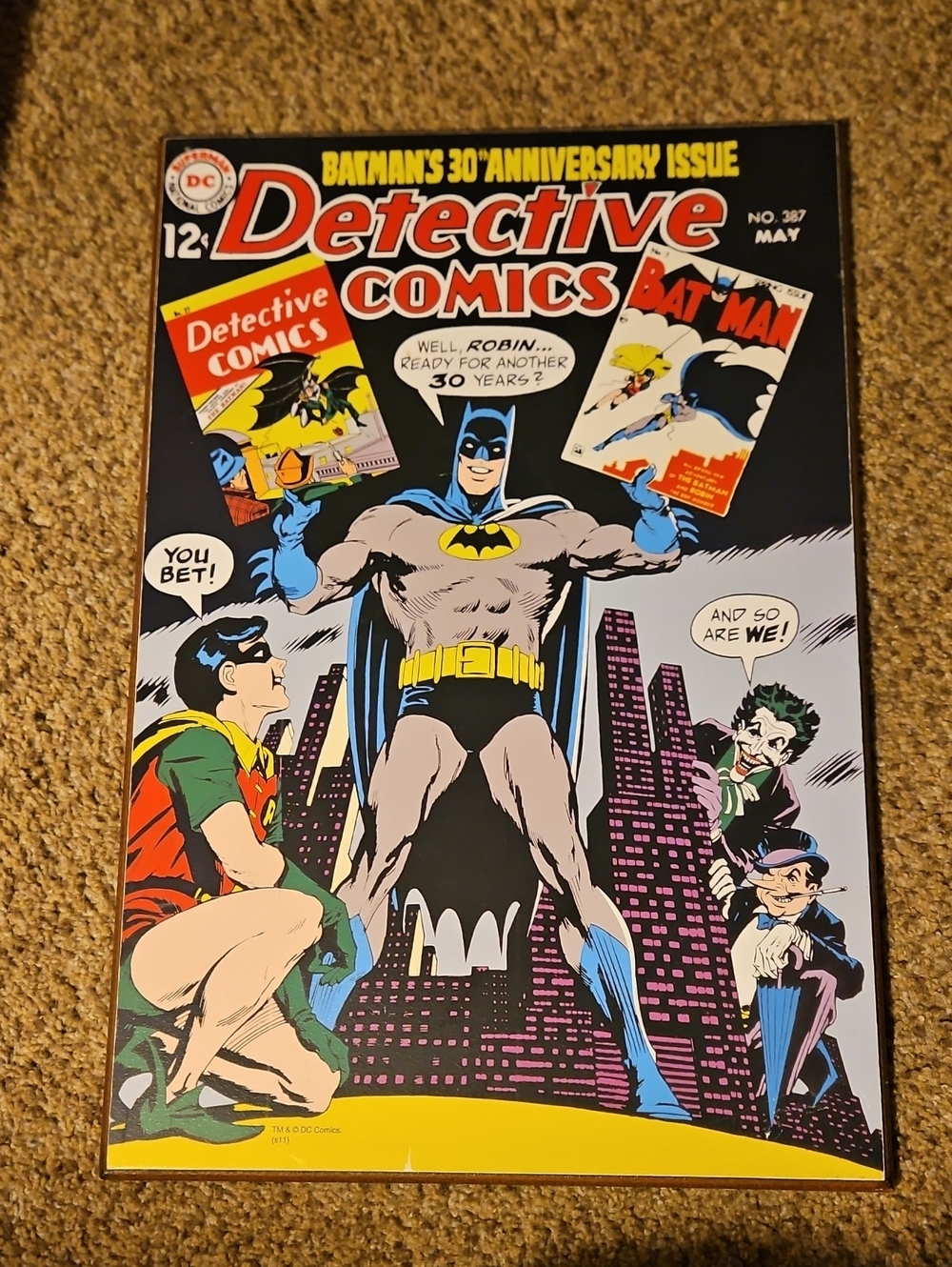 DC Detective Comics Anniversary Cover — Black, Yellow, Blue
